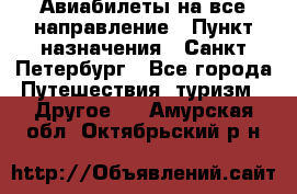 Авиабилеты на все направление › Пункт назначения ­ Санкт-Петербург - Все города Путешествия, туризм » Другое   . Амурская обл.,Октябрьский р-н